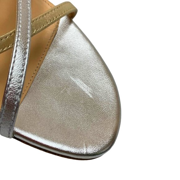 MARION PARKE Ramona Criss Cross Metallic Nappa Leather‎ Sandal  **NEW - Picture 6 of 11